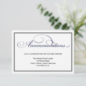 Detailkarte für blaue Hochzeitsunterkünfte der Mar Begleitkarte (Stehend Vorderseite)