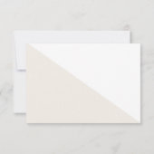 Detailkarte für blumengeschliffene Hochzeitsstimmu RSVP Karte (Rückseite)