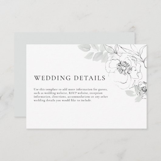 Detailkarte für botanische Illustrationen Begleitkarte (Vorne/Hinten)