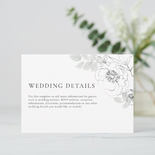 Detailkarte für botanische Illustrationen Begleitkarte (Stehend Vorderseite)