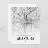 Detailkarte für das Atlanta-Hochzeitwochenende Begleitkarte (Vorne/Hinten)