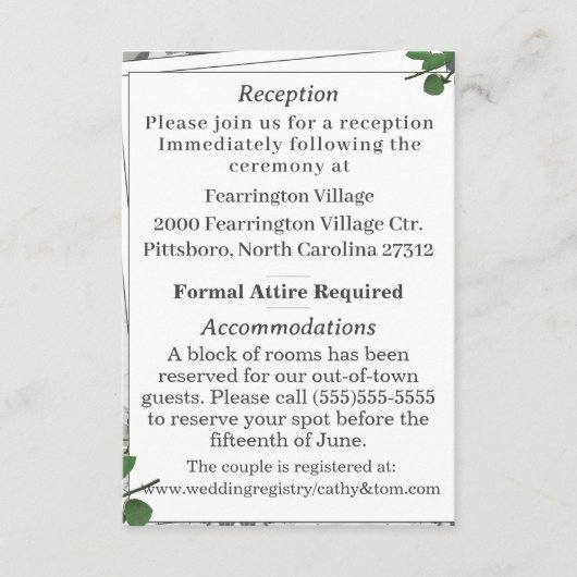 Detailkarte für das Blätter "Weiße Spitzen und Ros Begleitkarte (Vorderseite)