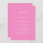 Detailkarte für das Hochzeitsdatum in leuchtend ro Begleitkarte (Vorne/Hinten)