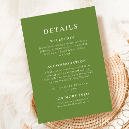 Detailkarte für das tropische grüne Elegant Begleitkarte