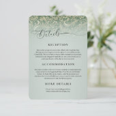 Detailkarte für den grünen Damaskus-Empfang Begleitkarte (Stehend Vorderseite)