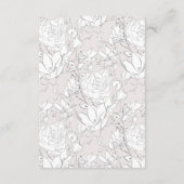 Detailkarte für den modernen blush-floral-Empfang Begleitkarte (Rückseite)
