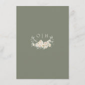 Detailkarte für die grüne Hochzeit - Eleganter QR- Begleitkarte (Rückseite)