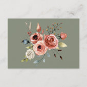 Detailkarte für die Hochzeitskartentafel der grüne Begleitkarte (Rückseite)