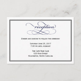 Detailkarte für die Hochzeitsnotiz eines Blue Scri Begleitkarte