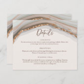 Detailkarte für die Marmorsteinhalterung Einladung (Vorne/Hinten)