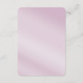 Detailkarte für die rosa Blumenfolien Begleitkarte (Rückseite)