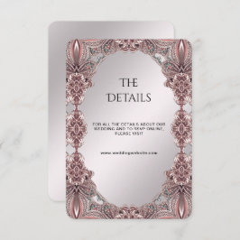 Detailkarte für die rosa Zierelemente Begleitkarte