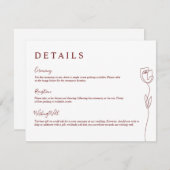 Detailkarte für die Rose der Weichteile Einladung (Vorne/Hinten)