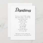 Detailkarte für einfache Weiße Ereignisrichtungen Begleitkarte (Vorne/Hinten)