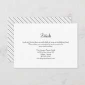 Detailkarte für elegante Rahmen Begleitkarte (Vorne/Hinten)