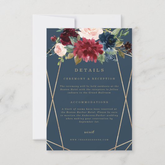 Detailkarte für geometrisches Fall Einladung (Vorderseite)