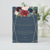 Detailkarte für geometrisches Fall Einladung (Stehend Vorderseite)