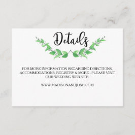 Detailkarte für grüne Blätter Begleitkarte