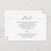 Detailkarte für Hochzeitsdetails Begleitkarte (Vorne/Hinten)