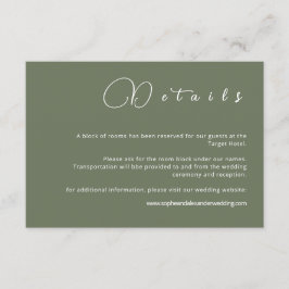 Detailkarte für Minimalistische Hochzeitssehen auf Begleitkarte