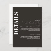 Detailkarte für modernen Text 14 Einladung (Vorne/Hinten)