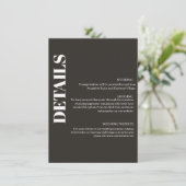 Detailkarte für modernen Text 14 Einladung (Stehend Vorderseite)