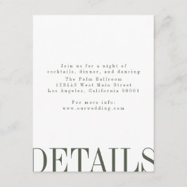 Detailkarte für redaktionelle Stildetails Einladung