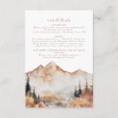 Detailkarte für rustikale Herbsthochzeiten Begleitkarte (Vorderseite)