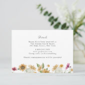 Detailkarte für rustikale Sonnenblumen Einladung (Stehend Vorderseite)