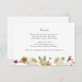 Detailkarte für rustikale Sonnenblumen Einladung (Vorne/Hinten)