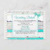 Detailkarte für rustikales Holz und Spitzen Begleitkarte (Vorderseite)