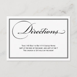 Detailkarte für Schwarz-Weiß-Hochzeiten Begleitkarte