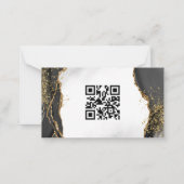 Detailkarte für schwarze, goldene und graugrüne Ne Mitteilungskarte (Rückseite)