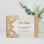 Detailkarte für Verzierte Perlen mit Goldverschlus Begleitkarte (Stehend Vorderseite)