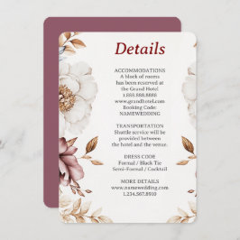 Detailkarte für viktorianische Peony Luxe Begleitkarte