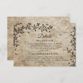 Detailkarte für Vintage Botanische Kranken Einladung (Vorne/Hinten)