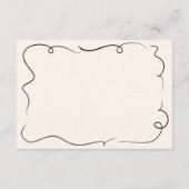 Detailkarte für Vintage handgezeichnete Hochzeitsa Begleitkarte (Rückseite)