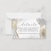 Detailkarte für Weißes, Graues und goldenes Neunau Mitteilungskarte (Vorderseite)