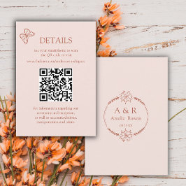 Detailkarte "Meadow Blume Misty Rose Scan QR" Begleitkarte