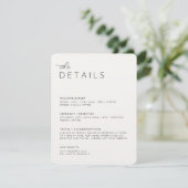 Detailkarte mit den Angaben zur Creamasche Begleitkarte (Stehend Vorderseite)