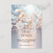 Detailkarte mit weißer Pfirsichblume Begleitkarte (Vorderseite)