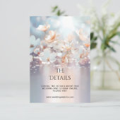 Detailkarte mit weißer Pfirsichblume Begleitkarte (Stehend Vorderseite)