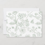 Detailkarte zum Hochzeitsschreiben der grünen Blüt Einladung (Rückseite)