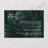 Detailkarten der tropischen Hochzeit in Urlaubsort Begleitkarte (Vorderseite)