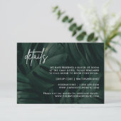 Detailkarten der tropischen Hochzeit in Urlaubsort Begleitkarte (Stehend Vorderseite)