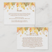 Detailkarten für den Herbst in Aquarellfarben | Begleitkarte (Vorne/Hinten)