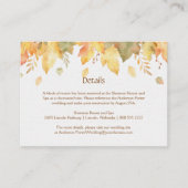 Detailkarten für den Herbst in Aquarellfarben | Begleitkarte (Vorderseite)