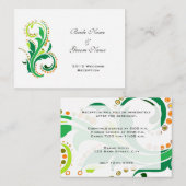 Detailkarten für die Hochzeitsempfehlung. Begleitkarte (Vorne/Hinten)