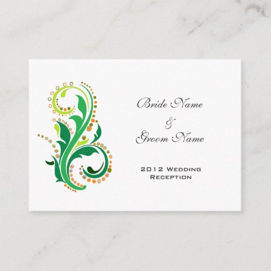 Detailkarten für die Hochzeitsempfehlung. Begleitkarte (Vorderseite)