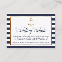 Detailkarten für Gold Anchor Navy und White Stripe